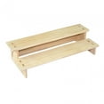 thumbnail image 3 of tamizeot Wood Display Riser Stand Decor Showcase Fixtures for Sculptures Figures Home 2 Layer 40cm Brown 2 Layer 40cm, 3 of 6
