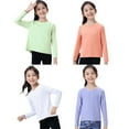 thumbnail image 6 of GYRATEDREAM Unisex Kids Long Sleeve Sun Shirts Quick Dry UPF50+ Sun Protection Zip-Up Top Athletic Hoodie with Thumbholes for 4-5T White, 6 of 7