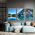 thumbnail image 3 of IDEA4WALL Framed Canvas Wall Art for Living Room, Bedroom Beautiful Nature Norway Landscape Canvas Prints for Modern Home Decoration Ready to Hang - 16"x24"x3 Panels, 3 of 4