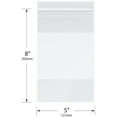 thumbnail image 2 of Plymor 5" x 8" (Pack of 200), 4 Mil with White-Block Heavy Duty Zipper Reclosable Plastic Bags, 2 of 3