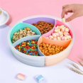 thumbnail image 2 of 2Pc Multi-Function Food Storage Tray with Lid Food Containers Tray for Nuts and Candy Fruit Snack Plate Serving Platte, 2 of 5