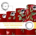 thumbnail image 4 of Love Heart Valentines Day Blackout Curtains for Bedroom, Botanical Eucalyptus Red Thermal Insulated Kitchen Drapes with Grommets, Light Blocking Window Treatment, 2 Panels 42" x 84", 4 of 7