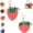 Peach+Strawberry, variant on Peach Fruit Charm Coin Purse, Strawberry Coin Purse, Waterproof Leather Fruit Bag Charm Bag Keychain, Pu Cute Keychain Mini Pouch for Ai-rtag Wallet Gift for Girl Women (blueberry*1pcs)