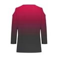 thumbnail image 7 of Womens Tops 3/4 Length Sleeve Tops Neck Casual Print Tunic T Shirts Three Quarter Length Tops Blouses For Women, 7 of 7