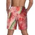 thumbnail image 2 of Lsque Mens Swim Trunks Refreshing Watermelon Slices Pattern - Bathing Suit Compression Liner - Beach Swim Shorts Swimwear - (S-3XL) - Stretch Quick Dry -Small, 2 of 9