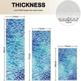 thumbnail image 4 of Blue White Tie Dye Cracked Pattern Kitchen Rugs Sets Of 3,Kitchen Runner Rugs Non Skid Washable,Decorative Kitchen Floor Mats for Kitchen,Sink,Laundry,17"x30"+ 17"x47" + 17"x59", 4 of 6