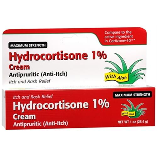Hydrocortisone 1 Maximum Strength AntiItch Cream With Aloe Vera By