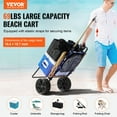 thumbnail image 6 of VEVOR Beach Dolly with Big Wheels for Sand, 15.4" x 15.7" Cargo Deck, w/ 10" PE Solid Wheels, 69LBS Loading Capacity Folding Sand Cart, Heavy Duty Cart for Picnic, Camping, Fishing, Beach, 6 of 9