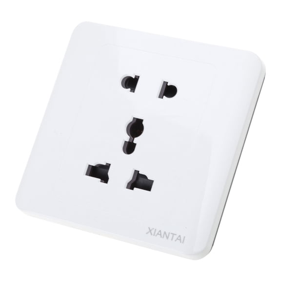 Universial 5 Hole Electric AC Power Outlet Panel Plate Wall Charger Dock Socket