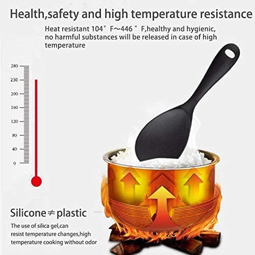 Silicone Rice Paddle Spoon Set Of 2 Non Stick Heat Resistant