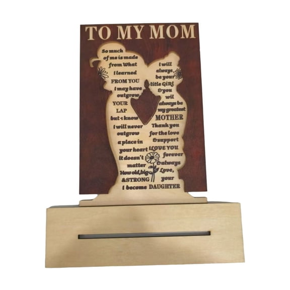 Gifts for Mom from Daughter - Sentimental Mother's Day Birthday Gifts for Mom, Meaningful Mom Keepsake Plaque, Mother Daughter Gifts "To My Mom"