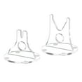 thumbnail image 3 of 2 Piezas Soporte de Exhibición para Cuchillos Acrílico con Cabina de Protección Ensamblado Fácil Antideslizante Espacio Regulable para Cocina Colecció transparente, 3 of 8