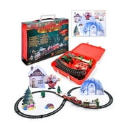 Fridja Lights And Sounds Christmas Train Set Railway Tracks Toys Xmas Train Gift