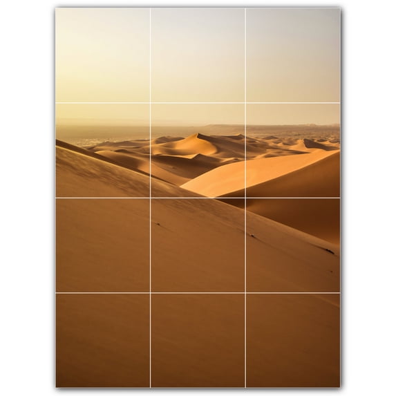 Picture-Tiles.com: Desert Ceramic Tile Wall Mural WAL500481-34L. 24"W x 32"H using (12) 8" x 8" Ceramic Tiles-Satin Finish