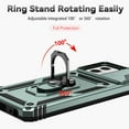thumbnail image 5 of Allytech Rotatable Kickstand Case for Motorola Moto G (2022) - Military Grade Drop Protection - Slide Camera Cover - Heat Dissipation - Anti-Scratch Stand Case Support Magnetic Car Mount, Green, 5 of 8