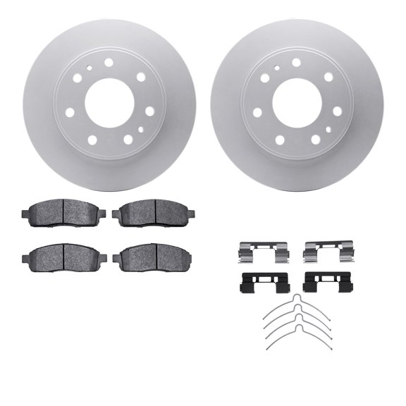 Dynamic Friction Company Front Geospec Brake Rotors with 5000 Advanced Brake Pads includes Hardware 4512-99208