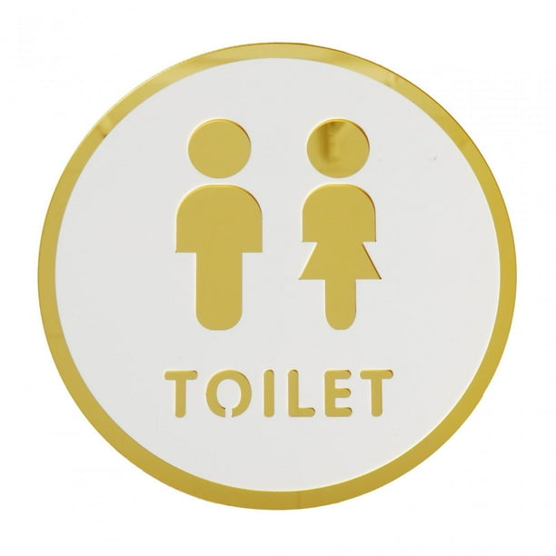 Letrero de Baño de 20cm, Placa Acrílica para Baño, Símbolos de Baño, Decoración de Señalización de Puerta para Hogares, Hoteles, Tiendas Y Estacionami Estilo C