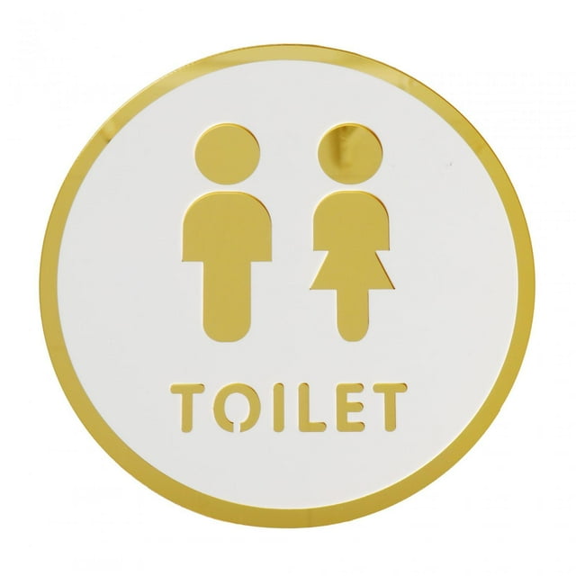 Letrero de Baño de 20cm, Placa Acrílica para Baño, Símbolos de Baño, Decoración de Señalización de Puerta para Hogares, Hoteles, Tiendas Y Estacionami Estilo C