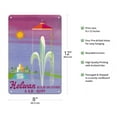 thumbnail image 2 of Helwan - Egypt - U.A.R. (United Arab Republic) - Health and Sunshine - Vintage Airline Travel Poster by Mansour c.1961 - 8 x 12 inch Vintage Metal Tin Sign, 2 of 4