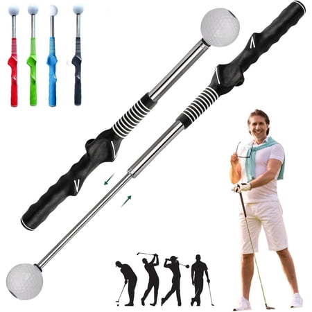Gloryboom Telescopic Club Retractable Golf Swing Training Aid Golf Grip Trainer with Click Feedback Strength & Tempo Training for Chipping Hitting for Right & Left-Handed Golfers