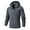 Grey, variant on Men And Winter Youth Coat Windproof Warm Youth Hooded Solid Color Plus Size Jacket