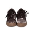 thumbnail image 4 of New Women Qupid Rematch-03A Crushed Velvet Lace Up Flatform Creeper Sneaker, 4 of 5