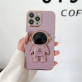 thumbnail image 1 of 3D Nuevo Astronauta Soporte Plateado Funda De Teléfono Para iPhone 11 12 13 14 Pro Max Cámara Lente Protección Silicona, 1 of 4