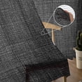 thumbnail image 5 of Black Burlap Texture Semi Sheer Curtains 72 Inch Length 2 Panels Set, Farmhouse Vintage Black Sheer Kitchen Curtain Privacy Voile Window Curtain for Living Room Bedroom Rod Pocket Drapes, 5 of 7