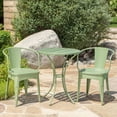 thumbnail image 4 of Christopher Knight Home Colmar Outdoor 3-piece Bistro Set by  Black with Silver, 4 of 5