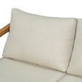 thumbnail image 4 of Christopher Knight Home Contemporary Outdoor Loveseat with Cushions, Solid Wood Frame, Teak+ Beige, 4 of 8