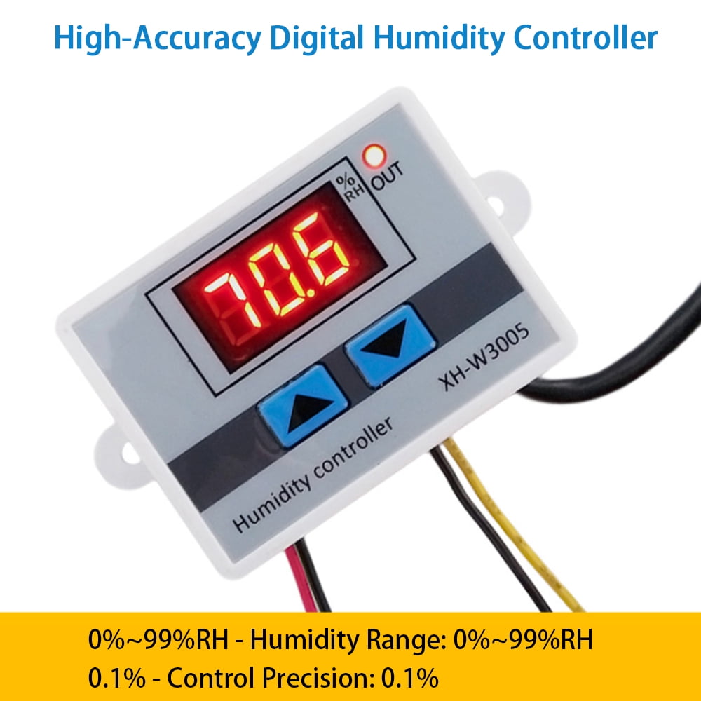 Digital Humidity Controller XH-W3005 Humidifier Wet Humidistat Hydroponics 