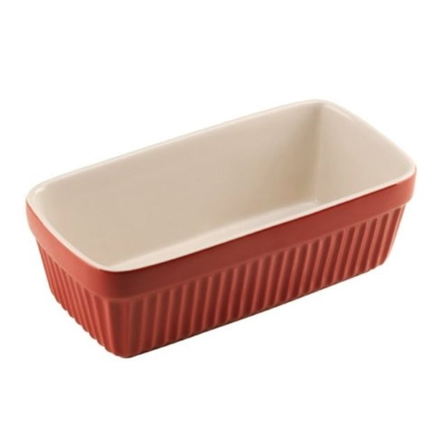 typhoon red stoneware vintage loaf pan