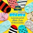 thumbnail image 2 of Pack de 24 pares de calcetines tobilleros con encaje invernal para mujeres y niñas, 2 of 9