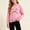 Pink, variant on Spazoro Girls Crew Neck Long Sleeve Sweatshirt, Lightweight Stretchable Cat Print Breathable Casual Pullover Tops for Fall Daily School Wear Light Blue Size 5-6