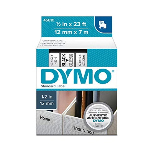 2PK Compatible Dymo 53713 Label Tape LabelManage 120P 100 Black on White 24mm 