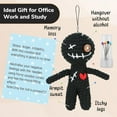thumbnail image 4 of BEGHT 1/2/3Pcs 2DVoodoo Doll Emotional Support Gift,Crochet Doll Pendant Fun Gifts for Friends and Colleagues Fun Little Voodoo Dolls Crochet Dolls Crochet Dolls Stuffed Animals Black ., 4 of 8