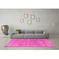 thumbnail image 3 of Ahgly Company Indoor Round Abstract Pink Modern Area Rugs, 6' Round, 3 of 4