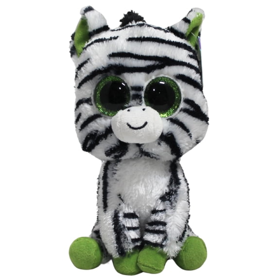 TY Beanie Boos - ZIG-ZAG the Zebra (Glitter Eyes) (Regular Size - 6 inch)