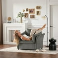 thumbnail image 2 of Accent Chairs Modern Style Chenille Oversized Armchair Accent Chair Single Sofa Lounge Chair for Living Room, Bedroom,Fabric Accent Chairs, 2 of 13