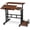Dark Walnut, variant on Height Adjustable Rolling Desk – 2-in-1 Sit Stand Table with 180° Swivel Desktop, Compact Portable Workstation for Home Office, Study, Living Room – Light Walnut
