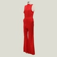 thumbnail image 4 of SBYOJLPB Womens Pants Fashion Women Ol Elegant Plain Wide Leg One Shoulder Long Playsuit Jumpsuit, 4 of 9