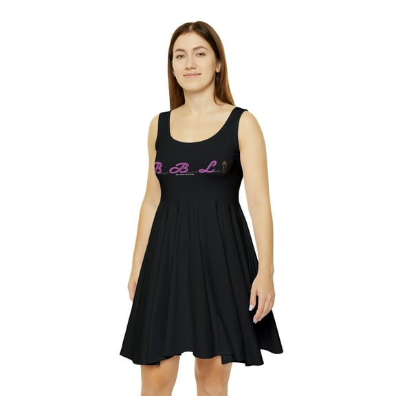 Beautiful Basketball Ladies Women's Black Skater Dress