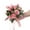 Pink, variant on Hanyge 8.6" Artificial Silk White Roses Wedding Bouquet