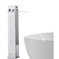 thumbnail image 1 of Grifo para lavabo y lavabo, grifo blanco con caño alto, mezclador monomando para lavabo alto, grifo para lavabo de un solo orificio con una sola palanca de cobre, mezclador de agua fría y, 1 of 5