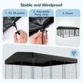 thumbnail image 7 of Outdoor Dog Kennel Cover 9.8x9.8 ft, DOMIPET Waterproof UV-Resistant Cover, Replacement Top Covers for Multiple Brands of Dog Kennels, 7 of 7