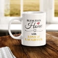 thumbnail image 2 of Blessed This Home With Love & Laughter 11oz Ceramic Coffee Mug | Cute Funny Cups, 2 of 6