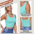 thumbnail image 4 of Crop Tops AURUZA para Mujer sin Mangas con Doble Forro Azul Claro Talle S, 4 of 6