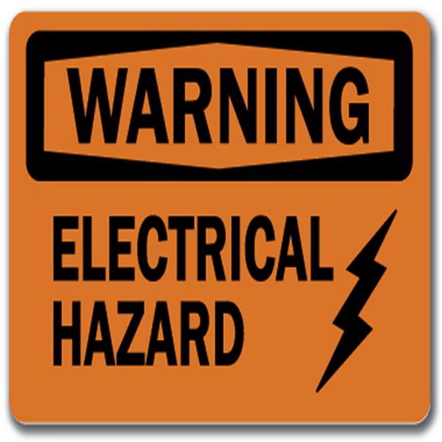 SignMission WS-Electrical Hazard Panneau d'Avertissement 10 x 14 Po. pour Danger Électrique - Sécurité OSHA