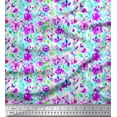 thumbnail image 1 of Soimoi Polyester Crepe Fabric Flower Watercolor Printed Craft Fabric by The Yard 52 Inch Wide, 1 of 3