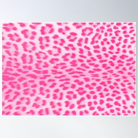 Lush Dark Pink Cheetah Print Poster Wall Art, Modern Wall Decor For Living Room Bedroom, 8x12 UNFRAMED
